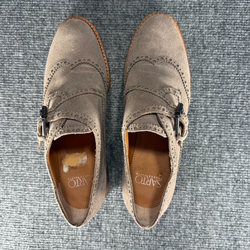 Sarto by Franco Sarto Womens Isa Monk Strap Oxford Shoes Size 7.5 Brown Suede - Picture 9 of 14